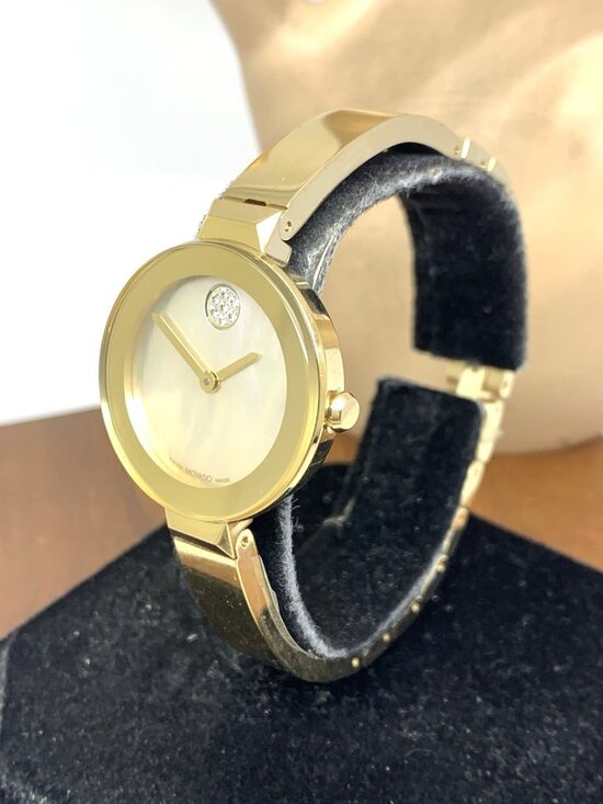 Movado Women\'s Watch 3600938 Bold Swiss Quartz Mother of Pearl Dial Gold Bangle main image 13